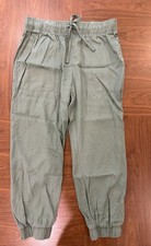 Women s Universal Thread Lightweight Drawstring Pants Joggers-Olive Size Large
