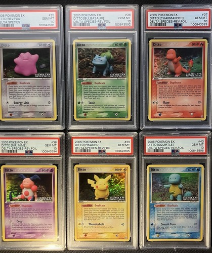Pokemon Sequential EX Delta Species Reverse Holo PSA 10 x6 Ditto Line ...