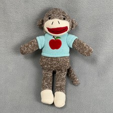 Dan Dee Sock Monkey Plush Stuffed Animal Toy 10 Inch Teal Sweater 2017