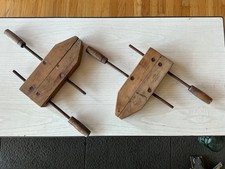 Pair of Vintage Jorgensen 12โ Wooden Handscrew Clamps Made in USA