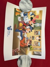 Póster exclusivo de Disney DVC sillón vacacionista póster Mickey Minnie Goofy 2013