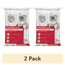 Non-Clumping Clay Cat Litter, Unscented, Natural, 25 lb 2-Pack