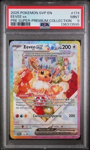 2025 POKEMON SVP PROMO SUPER-PREMIUM COLLECTION #174 EEVEE EX PSA 9