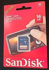SANDISK SDHC SD CARD-16 GB HD Video Memory Card Storage, ORIGINAL, NEW