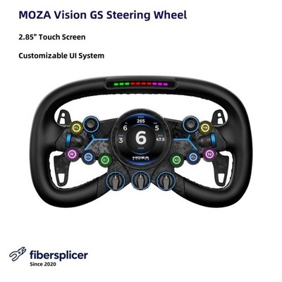 MOZA Vision GS Steering Wheel Racing Game Simulator Customizable UI System 2.85''
