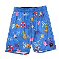 Lacrosse Unlimited Spongebob Squarepants Blue Shorts Men's Size Small Athletic