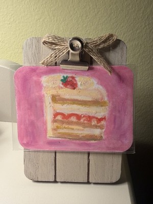 ACEO Original Oil Pastel Series | Cake  llustration OOAK  Collectible Artwork