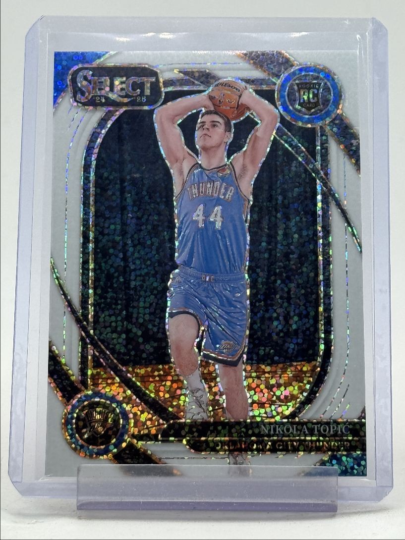 NIKOLA TOPIC 2024-25 SELECT COURTSIDE ROOKIE WHITE SPARKLE THUNDER RC Q3701
