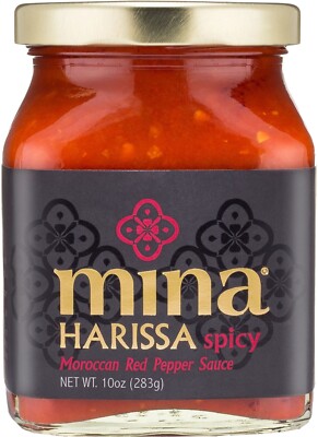 Mina Spicy Red Pepper Harissa Sauce - Vegan, Gluten Free - 10 oz