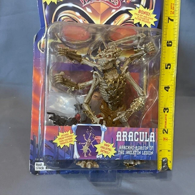 Vintage Aracula Skeleton Warriors Action Figure 1994 Playmates MOC Sealed Toy - Image 3 of 4