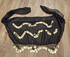 belly dancing Black Jingling hip scarf