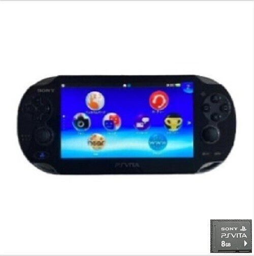 PS Vita PCH-1000 Black Console used tested and 8 gig memory card