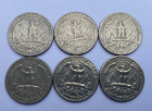 1965 Washington Quarters No Mint Mark, Letter, Rim Errors Us Coins