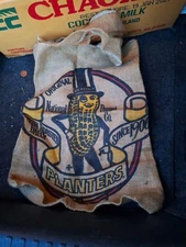 Vintage 1970's Planters Peanut Mr Peanut Burlap Tote Shopping Bag Clean… VTG