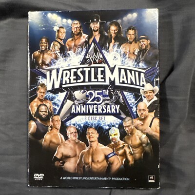 WWE Wrestlemania 25th Anniversary 3disc Set Dvd Pre Owned