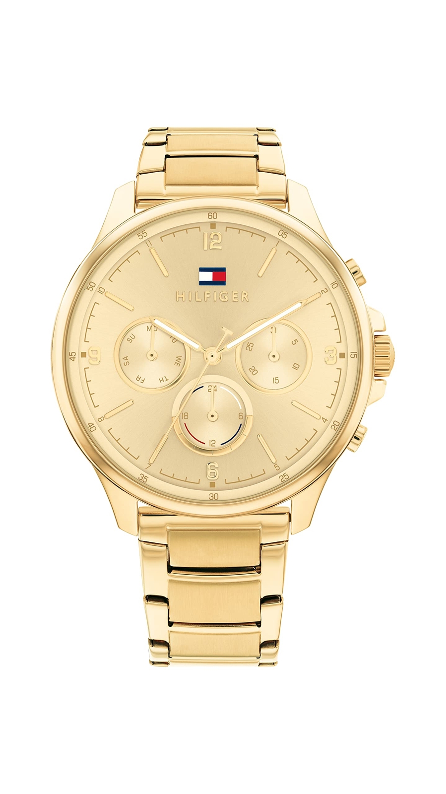 Tommy Hilfiger Analogue Multifunction Quartz Watch for Women with Gold Coloured