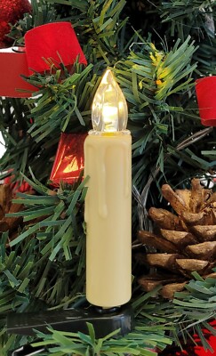1x LED Weihnachtskerze Kerze weiß leuchtend für Innenbereich Trango 146WW