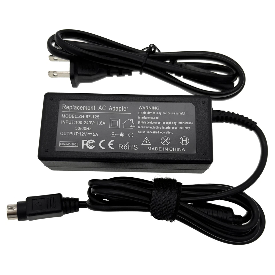 AC/DC Adapter 4-Pin Charger For Samsung ADP-4812 DVR Power Supply Cable Cord - Image 2 of 4