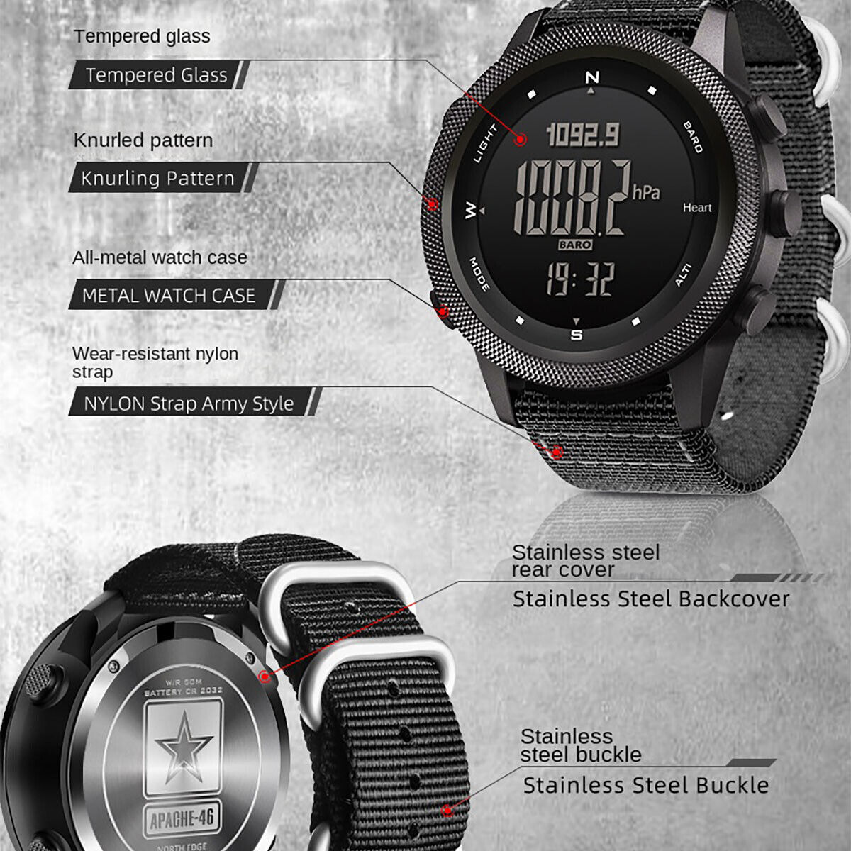 NAVIFORCE Mannen Sport Waterdichte Digitale Horloges Met Stopwatch Alarm Rubber Strap Horloge Voor Vrouwen, Zwart, sport