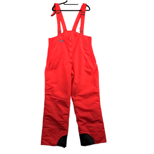 Columbia Men's Insulated Snow Bib Overalls Red XL Ski Pants Adjustable Strap - Picture 1 of 16
