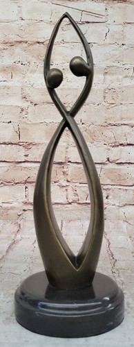 Vintage Bronze Skulptur Abstrakt Mid Century Modern Modernist Art Deco