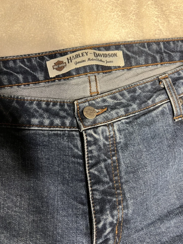Harley Davidson Womens Bootcut Denim Jeans Pants 99010-05VW Size 16 Reg - Imagem 3 de 4