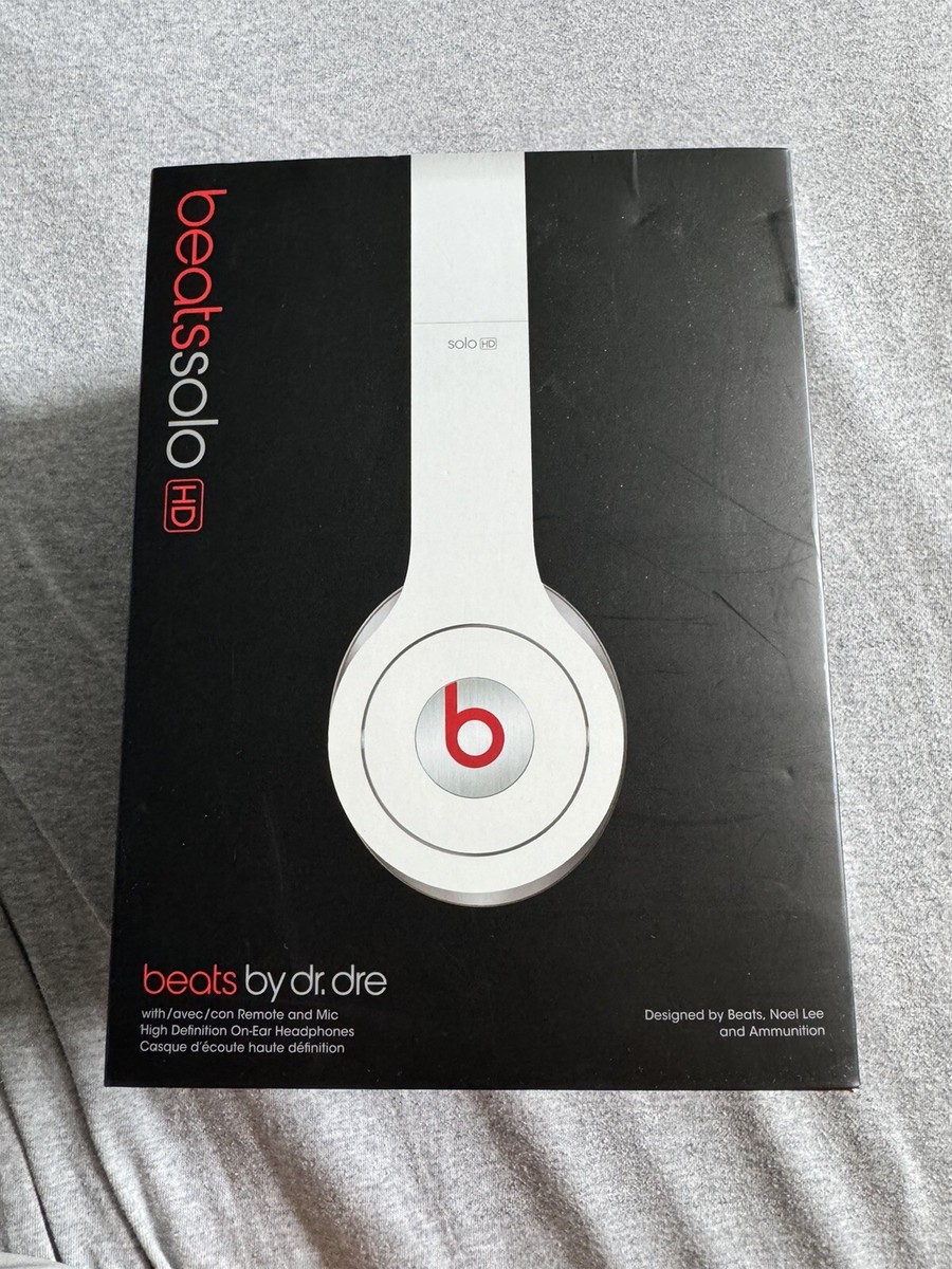 新品未開封 beats solo HD ホワイト×レッド Beats by Dr. Dre Solo HD Wired Headphones White Red Gray