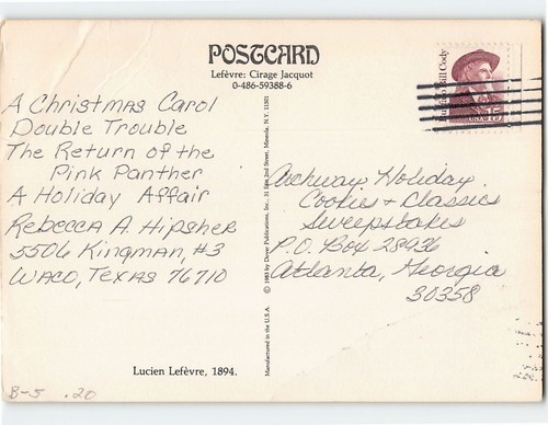 Postcard Cirage Jacquot Lucien Lefevre 1894 - 第 2/2 張圖片