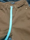 Fashion Nova Curvy Wide Leg Jeans Size 0 Sexy Brown Long Flare Stretchy Groovy — photo 3