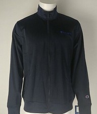 CHAMPION Men's Tracksuit Jacket Polyester V3391 031 Full-Zip Navy Size L NWT NEW