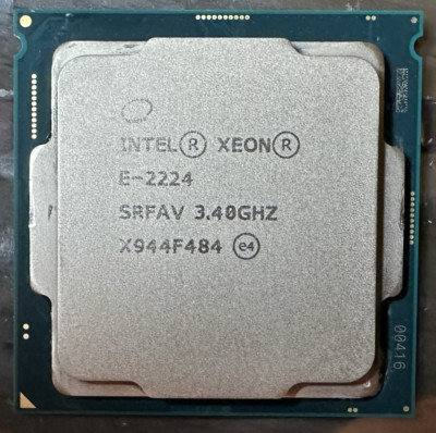 Intel Xeon E-2224 3.4GHz 4 Core 8MB 71W TDP LGA1151 CPU Processor