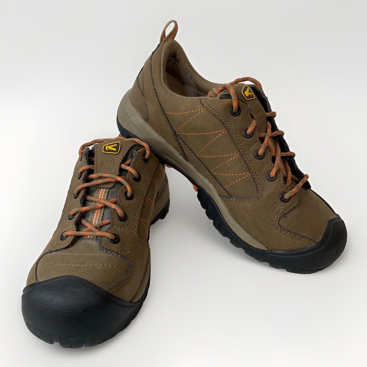 KEEN Stivali Punta Acciaio Donna 10 Marrone Mesa ESD Cascade Scarpe da Lavoro Escursionismo