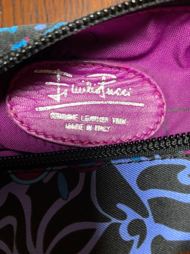 Emilio Pucci Woman Bag Pouch Cosme Blue Pink Purple Black Strap W8.3xD3.9xH3.9in - Picture 9 of 11