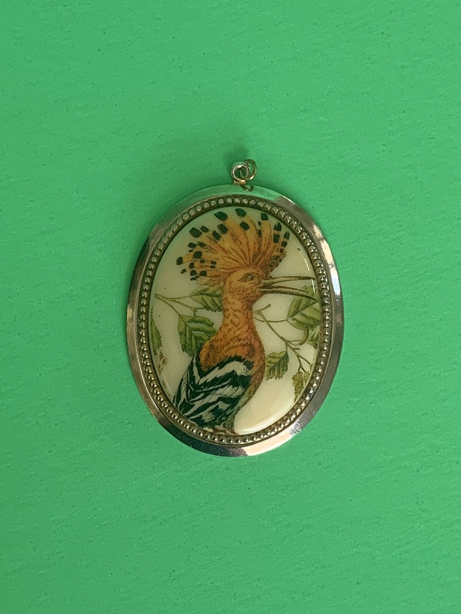 Royal Flycatcher Bird Necklace Pendant Tropics Tropical Cabochon