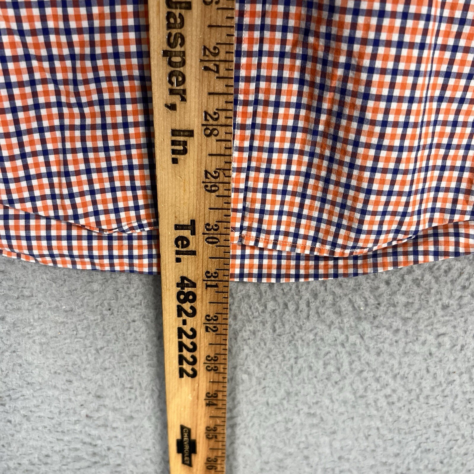 Polo Ralph Lauren camicia uomo grande arancione a quadri bottoni casual pony preppy