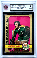 1972-73 O-PEE-CHEE NHL HOCKEY ROOKIE CARD #112 GILLES MELOCHE RC SEALS KSA 8 NMM