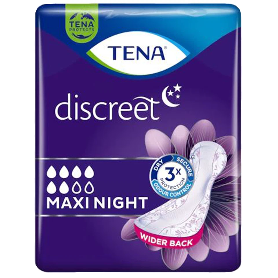 Tena Discreet Maxi Night Protège-hygiène Fuite Urinaire 6 Pièces - Photo 1/1
