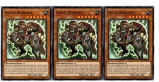 Yugioh- 3X Gouki Bearhug - Common - 1st Edition - FLOD-EN010 - Near Mint
