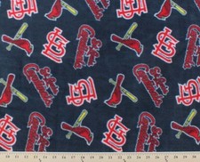Fleece St. Louis Cardinals MLB Pro Baseball Sports Team Fabric Blue s6517bf