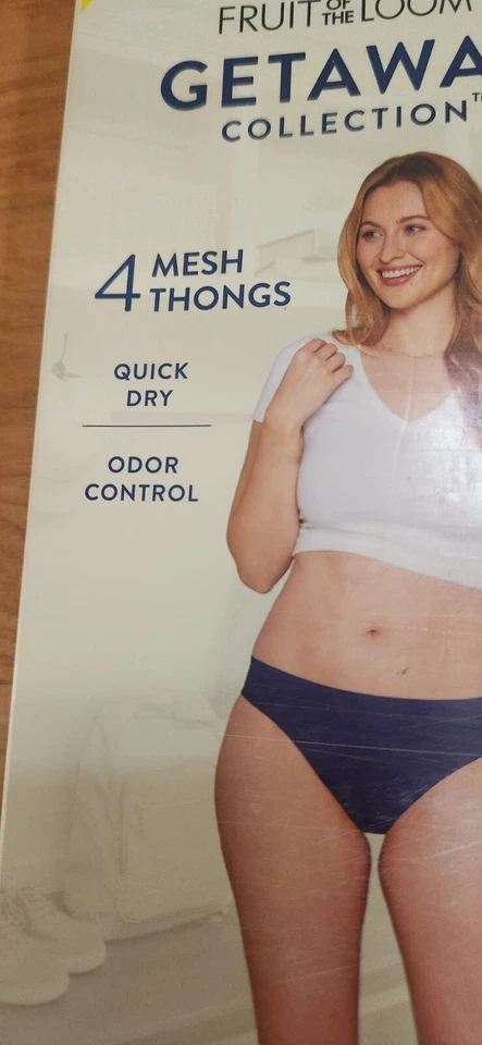 Fruit of the Loom 4 Mesh Thongs Getaway Collection 2 paks Total 8 pair Size 8/XL - Image 4 of 4