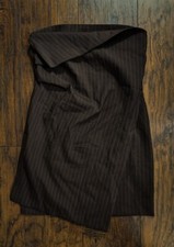 Zara Women's Brown Striped Lined Faux Wrap Dress Size S