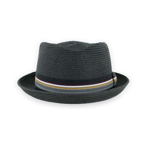 Summer Straw Pork Pie Trilby Fedora Hat 