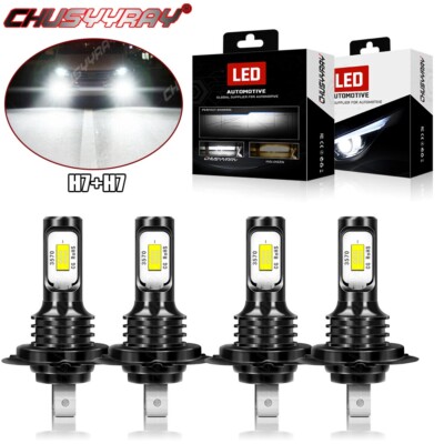 Pack Ampoules LED H4 SAAB 9-3 Cabriolet YS3D (02.1998 à 09.2002) - Blanc 72W