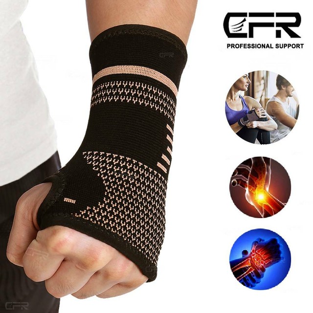 Copper Wrist Brace Support Compression Hand Support Arthritis Carpal Tunnel Wrap eBay