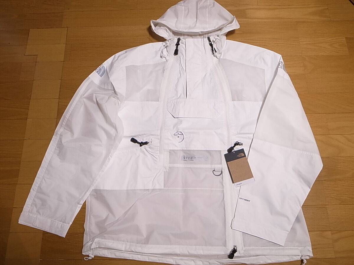 THE NORTH FACE STEEP TECH LIGHT RAIN JACKET TNF WHITE size L THE NORTH FACE STEEP TECH LIGHT RAIN JACKET TNF WHITE size L