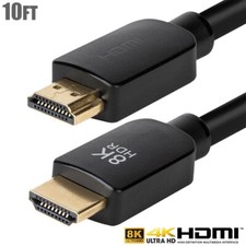 10FT Ultra High Speed HDMI Cable 8K 60Hz 4K 120Hz 3D Dynamic HDR eARC 48Gbps QMS