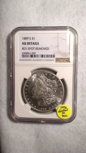 1889 S NGC ABOUT UNCIRCULATED Morgan Dollar SILVER $1 Coin BUY IT NOW!
