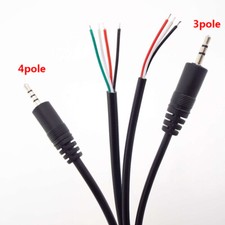 3.5mm Stereo Male Female Connector Aux Audio Extension Cable Core Wire 0.3/1M