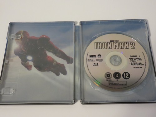 MARVEL IRON MAN 2 STEELBOOK BLU RAY BLURAY UK IMPORT LIMITED EDITION - Picture 2 of 10