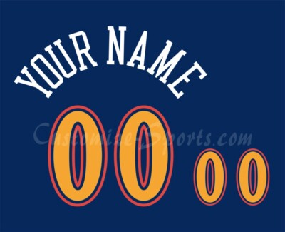 Golden State warriors Customized Number Kit For 1997-2002 Road Uniform